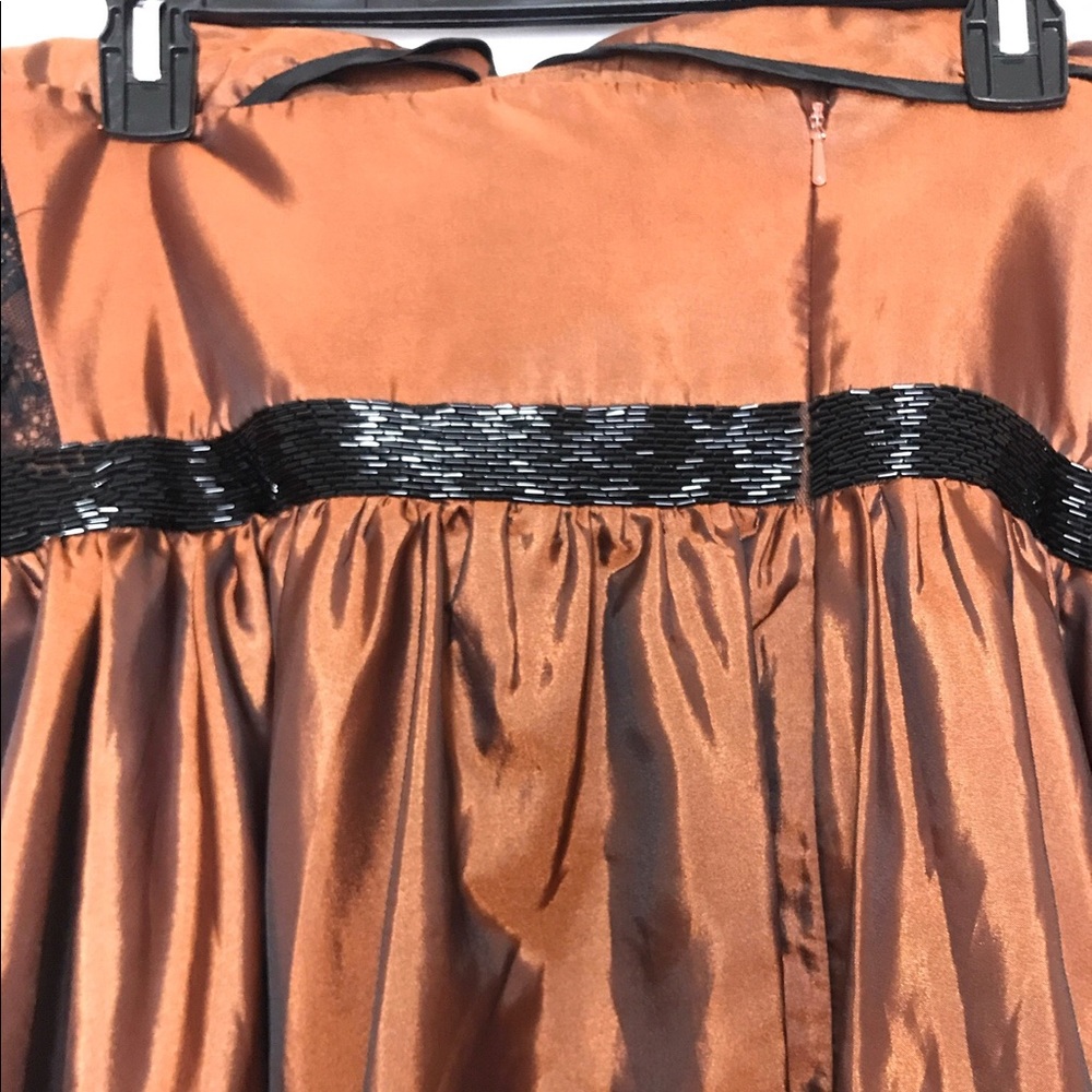Mac Duggal Couture Bronze Taffeta Strapless Dress - Picture 4 of 8